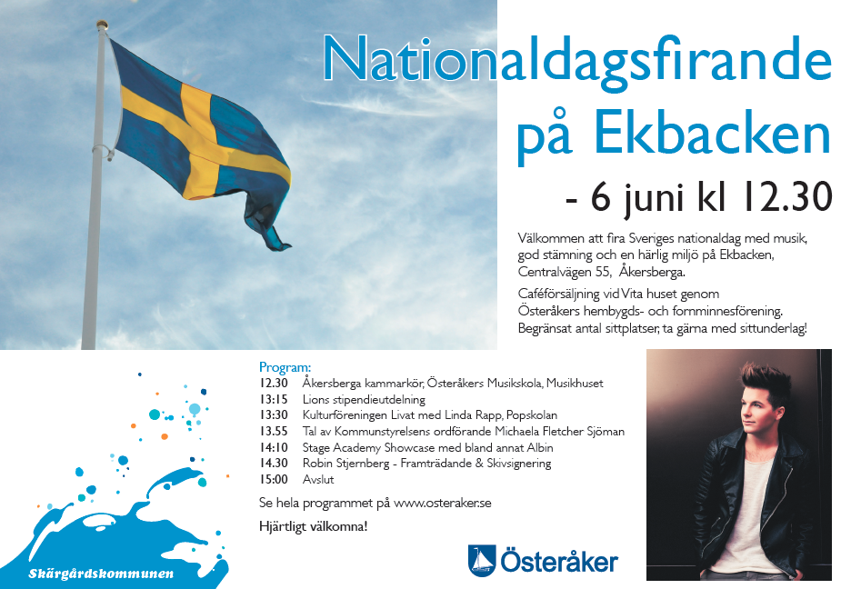 Ekbacken Åkersberga. Stage Academy Showcase kl 14.10 Robin Stjernberg framträdande & signering kl 14.30 i samarbete med Creativ event.